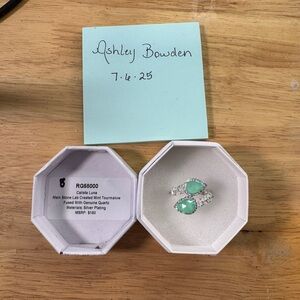 Silver Plated Mint Tourmaline Ring Resort